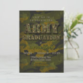Invitation Diplômé de l'armée - Militaire - Soldat (Debout devant)