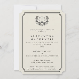 Invitation Diplôme de l'École de Droit Huître Élégante