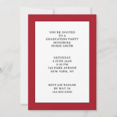Invitation Diplôme de l'école de soins infirmiers (Dos)