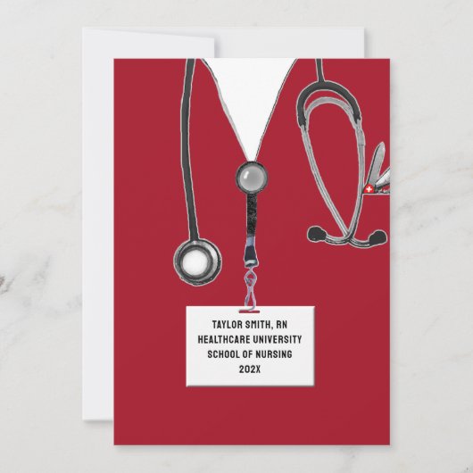 Invitation Diplôme de l'école de soins infirmiers (Devant)