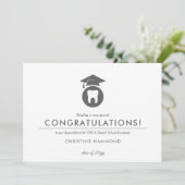 Invitation Diplômé de l'école dentaire | Congrats de style mi (Debout devant)