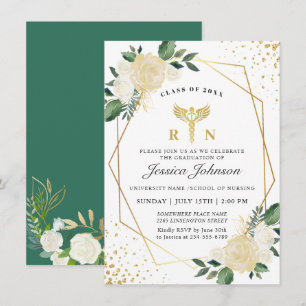 Invitation Diplôme de l'école d'infirmières florales d'ivoire