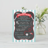 Invitation Diplôme de l'école d'infirmières prescription médi (Debout devant)