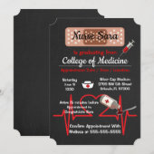 Invitation Diplômé de l'école Médicale de soins infirmiers te (Devant / Derrière)