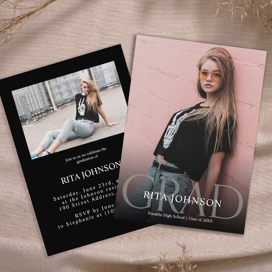 Invitation Diplôme de l'école secondaire de la fête de la pho