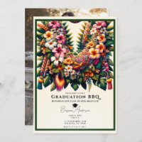 Diplôme de Lei floral tropical Photo BBQ Party