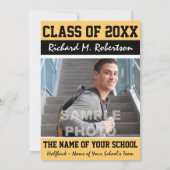 Invitation Diplôme de l'équipe d'athlètes du secondaire (Dos)