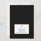 Invitation Diplôme de l'infirmière, faux or + vous changez de (Dos)