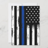 Invitation Diplôme de l'office de police de la ligne bleue mi (Dos)