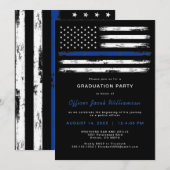 Invitation Diplôme de l'office de police de la ligne bleue mi (Devant / Derrière)