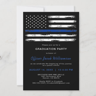 Invitation Diplôme de l'office de police de la ligne bleue mi