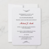 Invitation Diplômé de l'université de la promotion élégante e (Dos)