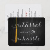 Invitation Diplômé de l'université de la promotion élégante e (Devant / Derrière)