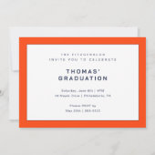 Invitation Diplômé de l'Université de Virginie (Dos)