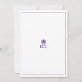 Invitation Diplômé de l'Université d'East Carolina (Dos)