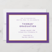 Invitation Diplômé de l'Université d'East Carolina (Dos)