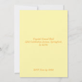 Invitation diplôme de magazine orange (Dos)