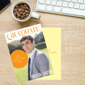 Invitation diplôme de magazine orange