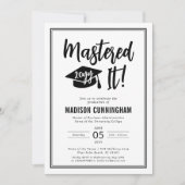 Invitation Diplôme de Master Diplômé Moderne (Devant)