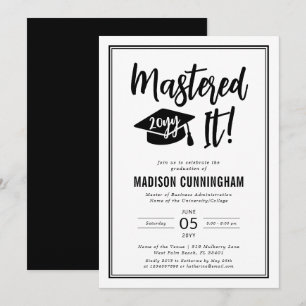 Invitation Diplôme de Master Diplômé Moderne