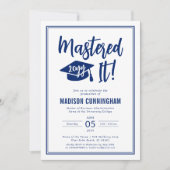 Invitation Diplôme de Master Diplômé Moderne  (Devant)