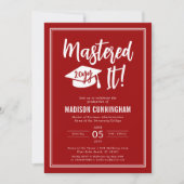Invitation Diplômé de Master Moderne (Devant)