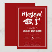 Invitation Diplômé de Master Moderne (Devant / Derrière)