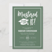 Invitation Diplômé de Master Moderne (Devant)