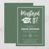 Invitation Diplômé de Master Moderne (Devant / Derrière)