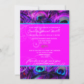 Invitation Diplôme de paon psychédélique de PixDezines (Dos)