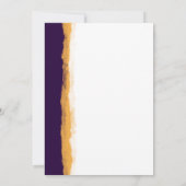 Invitation Diplôme de papier torn violet et jaune (Dos)
