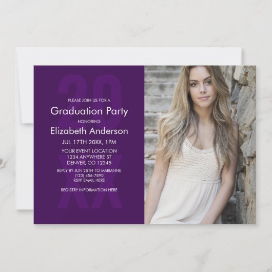 Invitation Diplôme de photo classique (Devant)