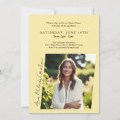 Invitation Diplôme de photo de script vertical moderne (Dos)