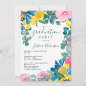 Invitation Diplôme de photo florale rose rustique (Devant)