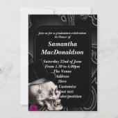 Invitation Diplôme de photo gothique noir (Dos)