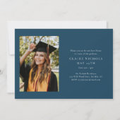 Invitation Diplôme de Photo Horizontal Moderne (Dos)