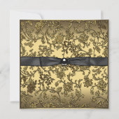 Invitation Diplôme de photo noir et or (Dos)