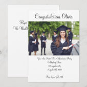 INVITATION DIPLÔME DE PHOTO PERSONNALISÉ 2024 (Devant / Derrière)