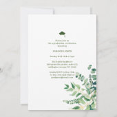 Invitation Diplôme de Photo Simple de Verdure d'Eucalyptus Ru (Dos)