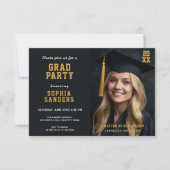 Invitation Diplôme de photo simple Grad Party (Devant)