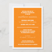 Invitation Diplôme de photo texturée moderne orange (Dos)