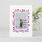 Invitation Diplôme de photo violet (Debout devant)