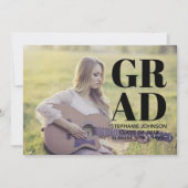 Invitation Diplôme de photographie de typographie audacieuse  (Devant)