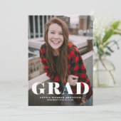 Invitation Diplôme de photographie de typographie classique e (Debout devant)