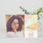 Invitation Diplôme de photographie géométrique senior (Debout devant)