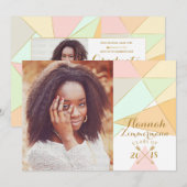 Invitation Diplôme de photographie géométrique senior (Devant / Derrière)