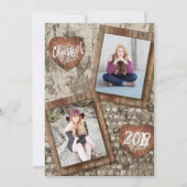 Invitation Diplôme de photographie rustique (Devant)