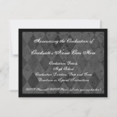 Invitation Diplôme de photos de cadre rond Arlequin Argent (Dos)