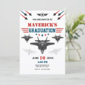 Invitation Diplôme de pilote de chasseur à réaction de la For (Debout devant)