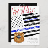 Invitation Diplôme de police (Devant / Derrière)